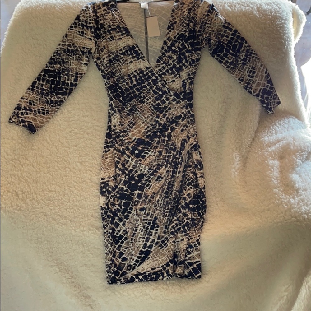 Caché Surplice Wrap Dress